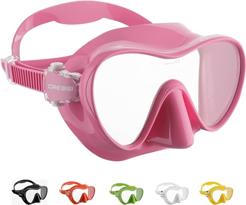 Cressi F1 Mask Maschera Frameless per Immersioni e Snorkeling, Rosa, Taglia Unica, Unisex Adulto