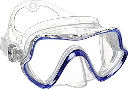 Mares Aquazone Pure Vision, Maschera Snorkeling Adulto Unisex, Blu Trasparente