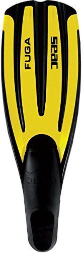 SEAC Fuga, Pinne da Subacquea per Immersioni e Apnea a Scarpetta Chiusa, Made in Italy Unisex Adulto, Giallo, 42/43 EU