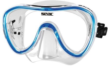 SEAC Salina SLT, Maschera Subacquea per Uomo e Donna, Ideale per Snorkeling Unisex Adulto, Blu, Standard