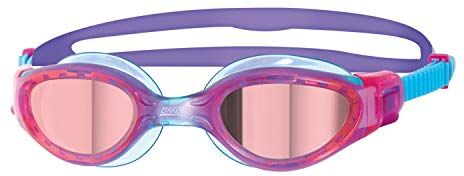 Zoggs Phantom Elite Occhialini da Nuoto Unisex, Occhialini da Nuoto, Rosa/Viola/Specchio, 6-14 Anni