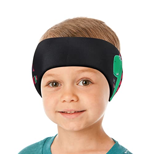 HeySplash Fascia Elastica Tappi da Nuoto per Orecchie. Fascia Sportiva in Neoprene Paraorecchie Impermeabile Regolabile, per Bambini per Surf Sci Nautico, M Nero