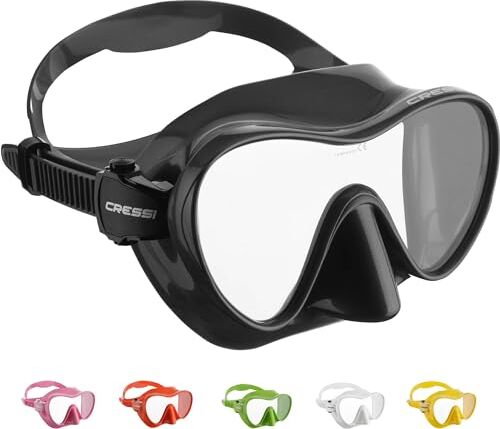 Cressi F1 Mask Maschera Frameless per Immersioni e Snorkeling, Argento, Taglia Unica, Unisex Adulto