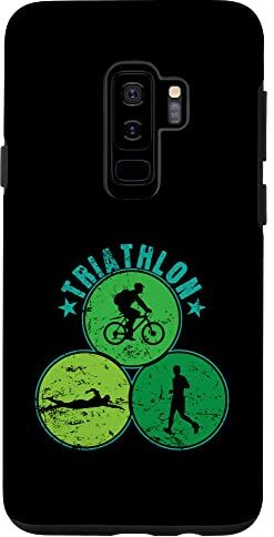 Triathlon Sport Radfahren Schwimmen Laufen Custodia per Galaxy S9+ Triathlon ciclismo, nuoto, corsa