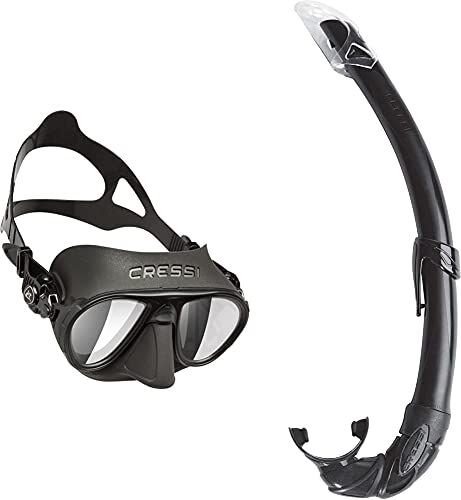 Cressi Calibro Mask, Maschera Subacqua Professionale Antifog per Apnea, Immersioni Unisex Adulto & Mexico, Tubo Snorkel per Immersioni, Apnea