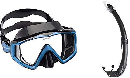 Cressi Liberty 3, Maschera per Immersioni, Apnea e Snorkeling, Disponibile in Versione & Mexico, Tubo Snorkel per Immersioni, Apnea, Snorkeling Unisex Adulto, Nero, Unica