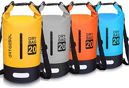 Blackace arteesol Borsa Impermeabile, 5L 10L 20L 30L Dry Bag/Sacco Sacchetto Impermeabile con Cinghia Regolabile Lungo per Kayak Tour in Barca Canoa/Pesca/Rafting/Nuoto/Snowboard