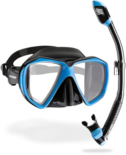 Cressi Set Ranger & Dry Combo Set Immersioni Diving Snorkeling, Multicolor, Unisex Adulti