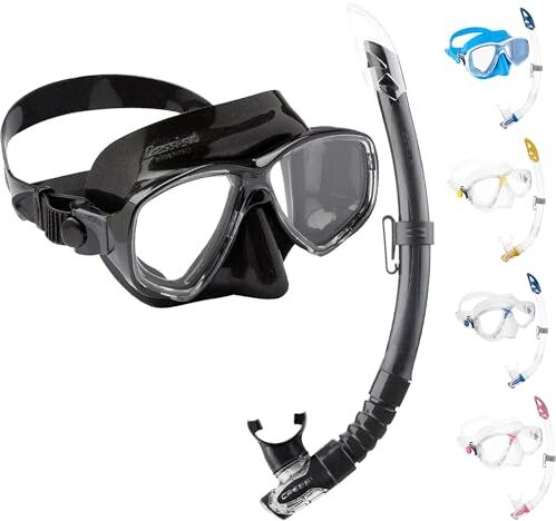 Cressi Marea Mask/VIP Maschera o Combo Set Maschera Marea + Snorkel Gamma per Immersioni e Snorkeling, Taglia Unica, Unisex Adulto