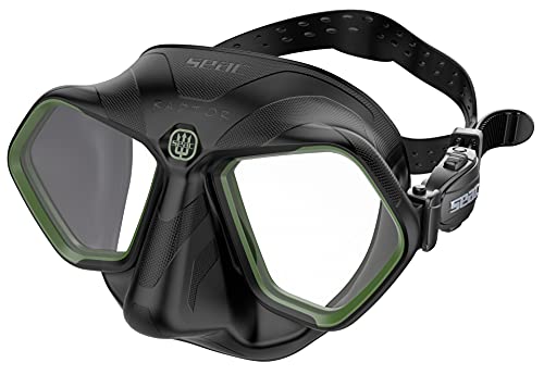 SEAC Raptor, Maschera Low Volume per Apnea e Pesca Subacquea, in Silicone di Alta qualità