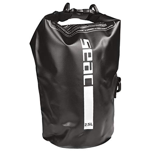 SEAC Dry Bag Sacca Stagna Impermeabile per Subacquea e Nautica Nero 2,5 litri