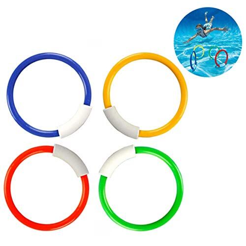 Xrten 4 Pcs Dive Ring per Piscine,4 colori Set Dive Ring Accessori per Piscine Accessori