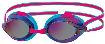 Zoggs Racespex Mirror, Occhialini da Nuoto Unisex-Adulto, Blu/Rosa/Specchio, Taglia Unica