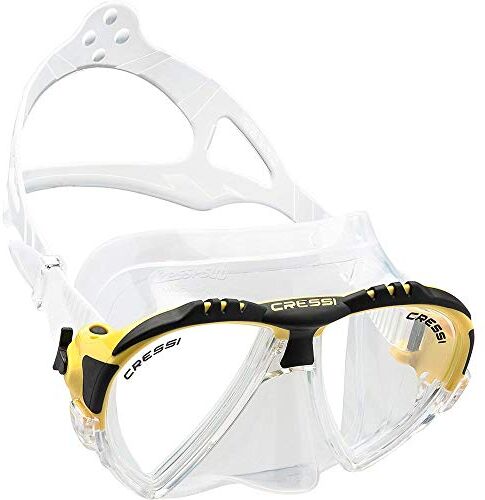 Cressi Matrix Mask Maschera Immersioni e Snorkeling, Trasparente/Giallo, Taglia Unica, Unisex Adulto