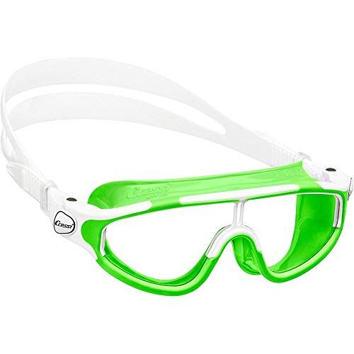 Cressi Baloo Goggles, Occhialini per Il Nuoto,Piscina e Snorkeling 2 a 7 Anni Unisex Bambini, Multicolore (Lime/Bianco)