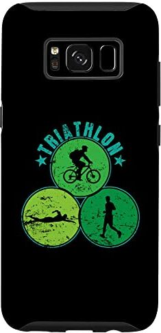 Triathlon Sport Radfahren Schwimmen Laufen Custodia per Galaxy S8 Triathlon ciclismo, nuoto, corsa