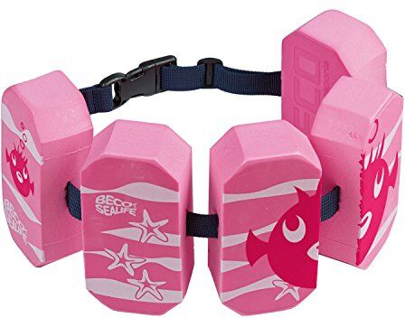 Beco 96071-4 Cintura da Nuoto con 5 galleggianti, Aiuto al Nuoto per Bambini da 2 a 6 Anni, 15-30 kg, Rosa, Certificato TÜV e GS