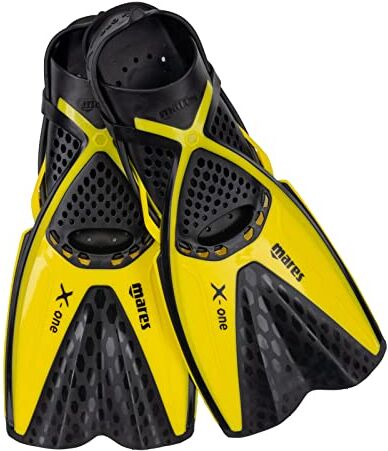 Mares Aquazone X-One, Pinne Snorkeling Adulto – Unisex, Giallo, L/XL