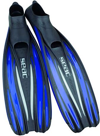 SEAC F 100 PRO, Pinne da Subacquea Leggera a Scarpetta Chiusa, per Immersioni e Snorkeling Unisex Adulto, Blu, 42/43 EU