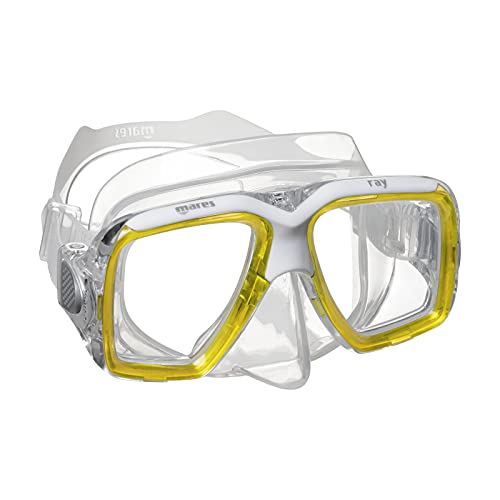 Mares Ray, Maschera Snorkeling Adulto Unisex, Giallo Trasparente/Trasparente