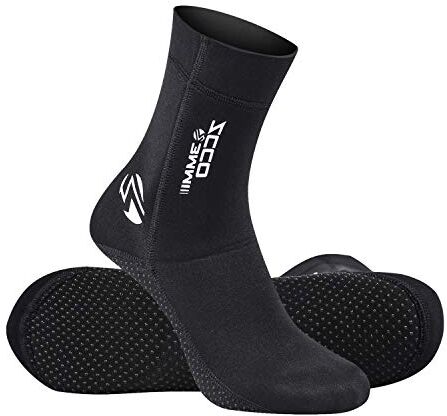 ZCCO Calzini in Neoprene di Alta qualità, 3mm, per Immersioni subacquee, Snorkeling, Spiaggia, Surf, Nuoto, Vela (XS, Nero)