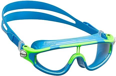 Cressi Baloo Goggles, Occhialini per Il Nuoto,Piscina e Snorkeling 2 a 7 Anni Unisex Bambini, Multicolore (Azzurro/Lime Bianco), Taglia Unica