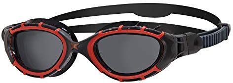 Zoggs Predator Flex Polarized Goggles L rosso/nero/smoke Polarized occhialini da nuoto, Regular