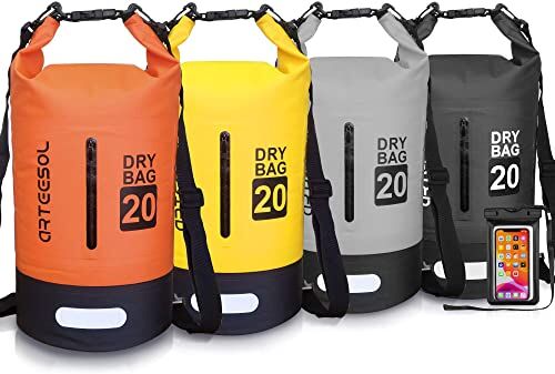 Blackace arteesol Borsa Impermeabile, 5L 10L 20L 30L Dry Bag/Sacco Sacchetto Impermeabile con Cinghia Regolabile Lungo per Kayak Tour in Barca Canoa/Pesca/Rafting/Nuoto/Snowboard