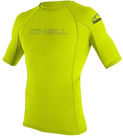 O'Neill Youth Basic Skins-Rash Guard a Maniche Corte, Vest Unisex-Giovani, Lime, 8