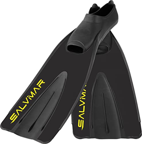 SALVIMAR Training Long, Pinna da Snorkeling Unisex Adulto, Nero, 40/41