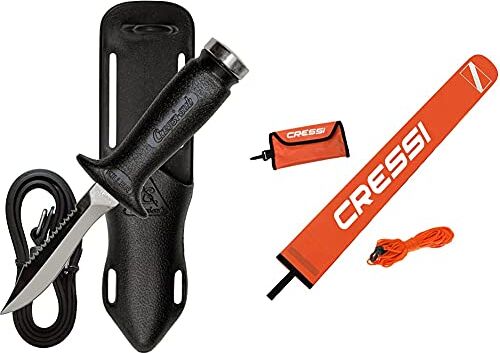 Cressi Killer Coltello Subacqueo, Unisex & Adulto, Nero & Boe/Plancette/Pedagni/Accessori per Immersioni, Apnea, Pesca Subacquea, Nuoto