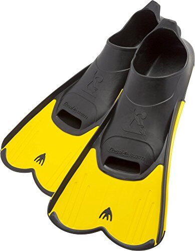 Cressi Light Fins, Pinne Corte Leggere e Potenti per Nuoto/Snorkeling Adulti e Bambini Unisex, Giallo/Nero, 43/44 EU