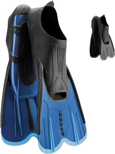 Cressi Agua Short Fins, Pinne Corte Leggere e Reattive per Nuoto/Snorkeling Unisex, Blu/Azzurro, 45/46