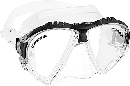 Cressi Matrix Mask Maschera Immersioni e Snorkeling, Trasparente/Nero, Taglia Unica, Unisex Adulto