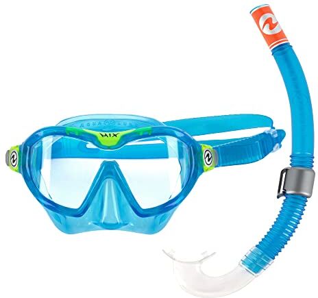 Aqua Lung AQUALUNG Snorkeling Combo Mix for Kids 4+ with Mask and Snorkel Blue and Green