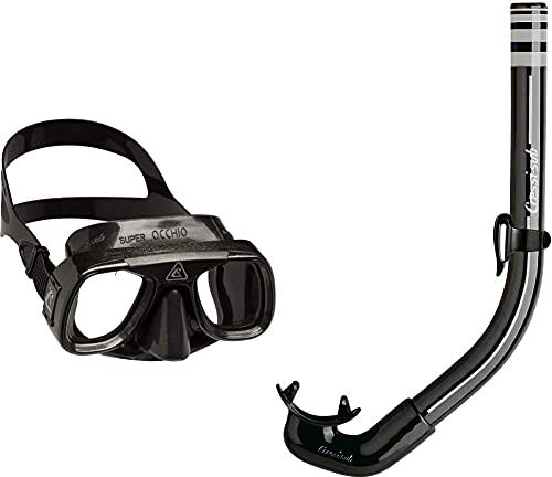 Cressi Superocchio, Maschera Subacquea Unisex – Adulto, Nero & America Snorkel, Unisex – Adulto, Nero