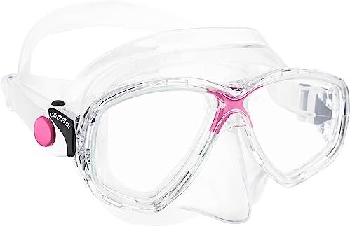 Cressi Marea Mask Maschera Immersioni e Snorkeling, Trasparente/Rosa, Taglia Unica, Unisex Adulto