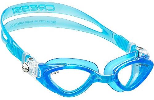 Cressi Fox Goggles, Occhialini Premium per Nuoto, Piscina, Triathlon e Sport Acquatici Unisex-Adulto, Acquamarina/Lenti Chiare, Taglia Unica