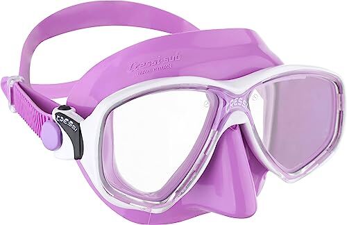 Cressi Marea Mask Maschera Immersioni e Snorkeling, Lilla/Bianco, Taglia Unica, Unisex Adulto