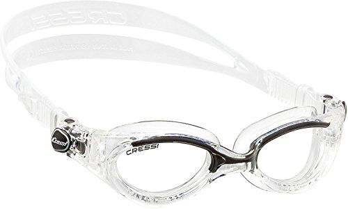 Cressi Flash Small Fit Lady, Occhialini Nuoto a Oculari Separati Infrangibili Antiappannamento, AntiGraffio, Anti UV Unisex – Adulto, Trasparente/Nero/Lenti Chiare, Taglia Unica