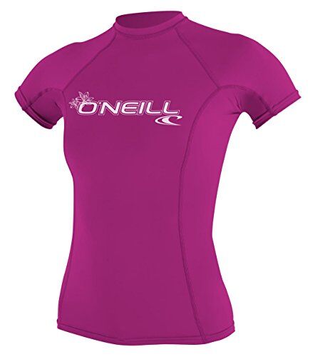 O'Neill ONEILL WETSUITS  Maglia da Snorkeling da Donna Wms Basic Skins S/S Crew, con Protezione UV, Donna, UV Schutz Wms Basic Skins S/S Crew, Fox Pink, M