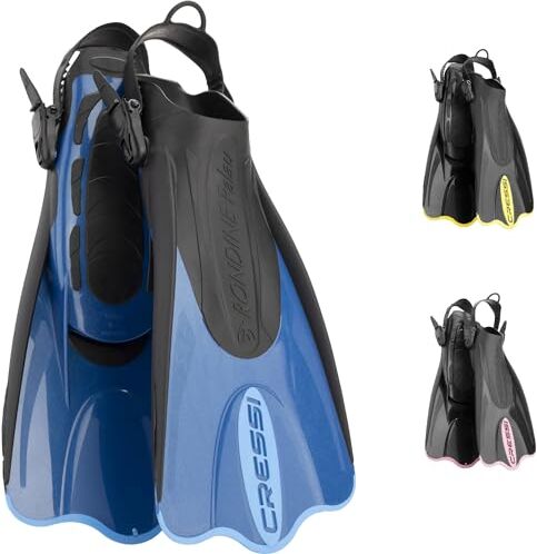 Cressi Palau Saf Pinne Corte Regolabili per Snorkeling e Nuoto, Blu/Azzurro, M/L, Unisex Adulto