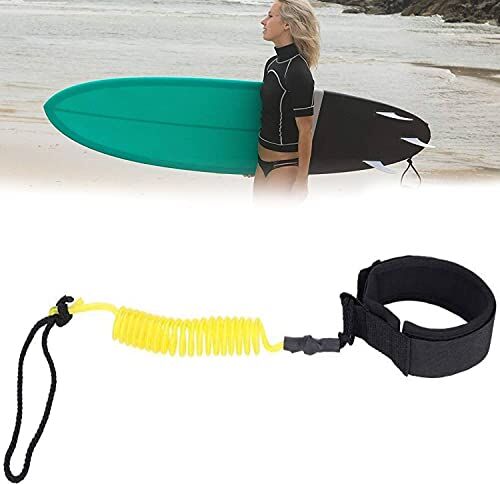 Zyyini Guinzaglio per tavola da surf, tavola arrotolata, guinzaglio di sicurezza per il surf Rolled Safety Foot Rope Loops Sup Leash Garantito a vita Design premium per tavole da stand up paddle in acque