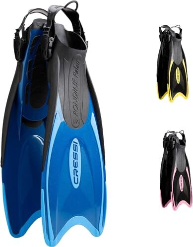 Cressi Palau Fins, Pinne Regolabili per Immersioni, Apnea e Snorkeling Adulto e Bambino, Blu/Azzurro, 38/41 EU