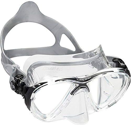 Cressi Big Eyes Evolution Silicone Crystal, Maschera Subacquea di Alta qualità Unisex – Adulto, Trasparente Crystall/Nero, Taglia Unica