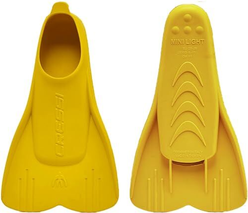 Cressi Mini Light Fins, Pinne Corte e Leggere per Nuoto e Snorkeling Bambini, Giallo, 23/24 EU