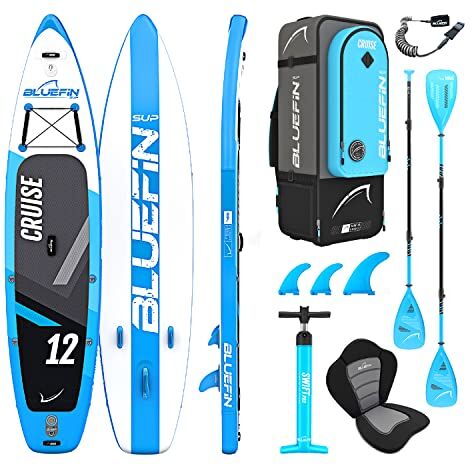 Bluefin SUP Bluefin Pacchetto per Cruise SUP   Tavola Gonfiabile da Stand Up Paddle   Pagaia in Vetroresina   Kit per Conversione Kayak   Tutti Gli Accessori   Dimensioni Multiple: 10’8, 12’, 15’