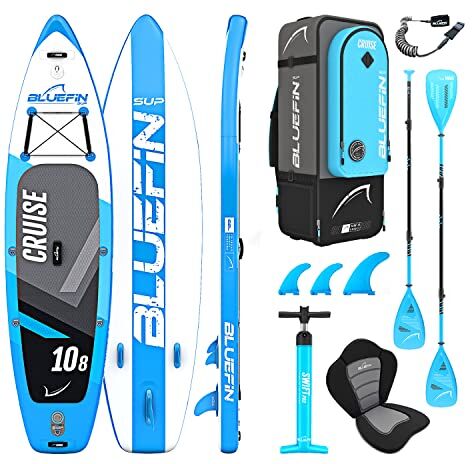 Bluefin SUP Bluefin Pacchetto per Cruise SUP   Tavola da Stand Up Paddle   Tavola Gonfiabile da Mare per Bambini   Spessore 6”   Pagaia in Vetroresina   Kit per Conversione Kayak