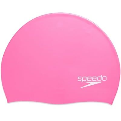 Speedo Cuffia da nuoto unisex in silicone elastomerico, rosa, taglia unica UK Speedo Cuffia da nuoto unisex in silicone elastomerico, rosa, taglia unica UK