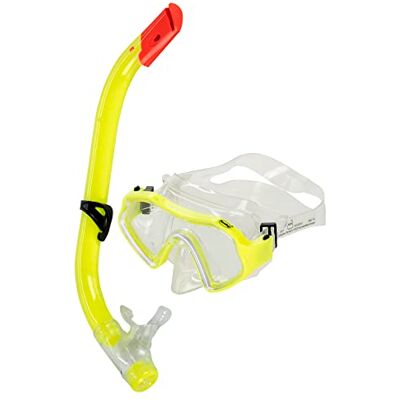 Fashy Bambini 'Basic Set Maschera Subacquea con boccaglio, Giallo, Small Fashy Bambini 'Basic Set Maschera Subacquea con boccaglio, Giallo, Small